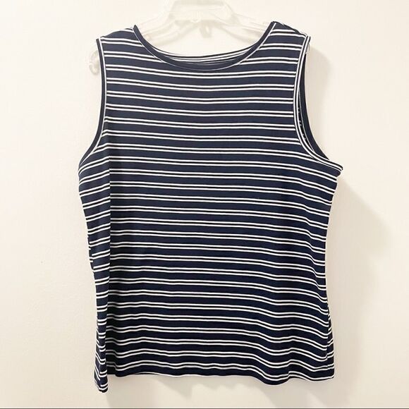 Croft & Barrow Striped Classic Tank Top - Size XXL - Picture 1 of 5